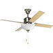 North Park 52 inch Brushed Nickel with Natural Cherry/Cherry Blades Ceiling Fan